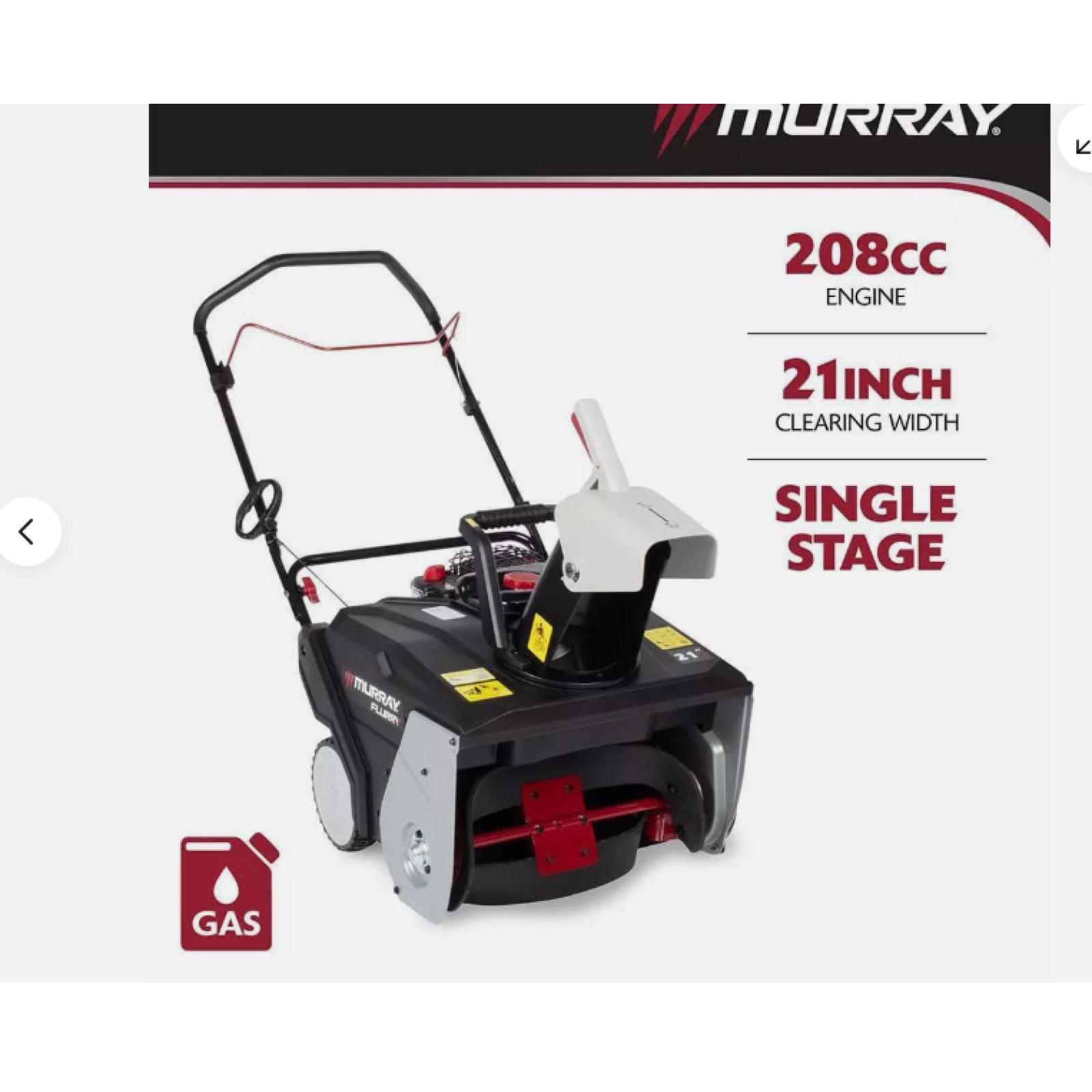 DALLAS LOCATION - NEW! Flurry 21 in. 208 CC Single-Stage Gas Snow Blower