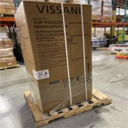 DALLAS LOCATION - Vissani 18 cu. ft. Top Freezer Refrigerator in Stainless Steel Look