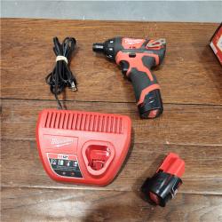 AS-IS Milwaukee 2401-22 - M12 12V Cordless Screwdriver Kit