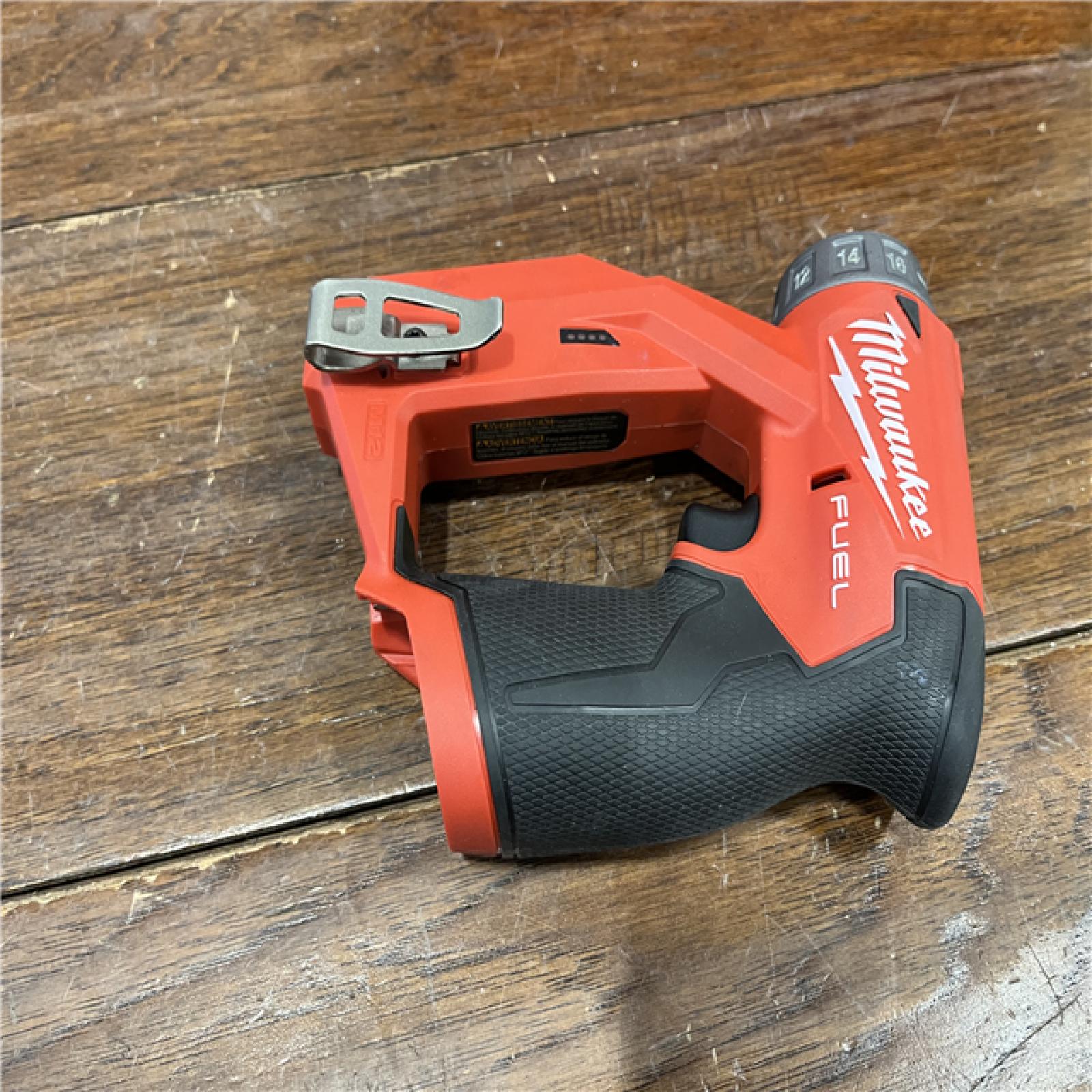 AS-ISMilwaukee M12 FUEL 12V Lithium-Ion Brushless Cordless 4-in-1 Installation 3/8 in. Drill Driver Kit with 4-Tool Heads