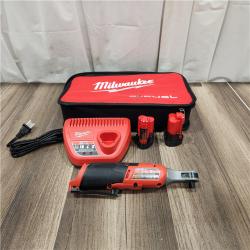 AS IS Milwaukee 2567-22 M12 FUEL Brushless Lithium-Ion 3/8 in. Cordless High Speed Ratchet Kit (2 Ah)