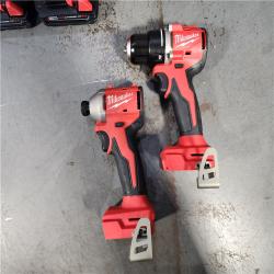 HOUSTON LOCATION - AS-IS M18 18V Lithium-Ion Brushless Cordless Compact Drill/Impact Combo Kit (2-Tool) W/(2) 2.0 Ah Batteries, Charger & Bag