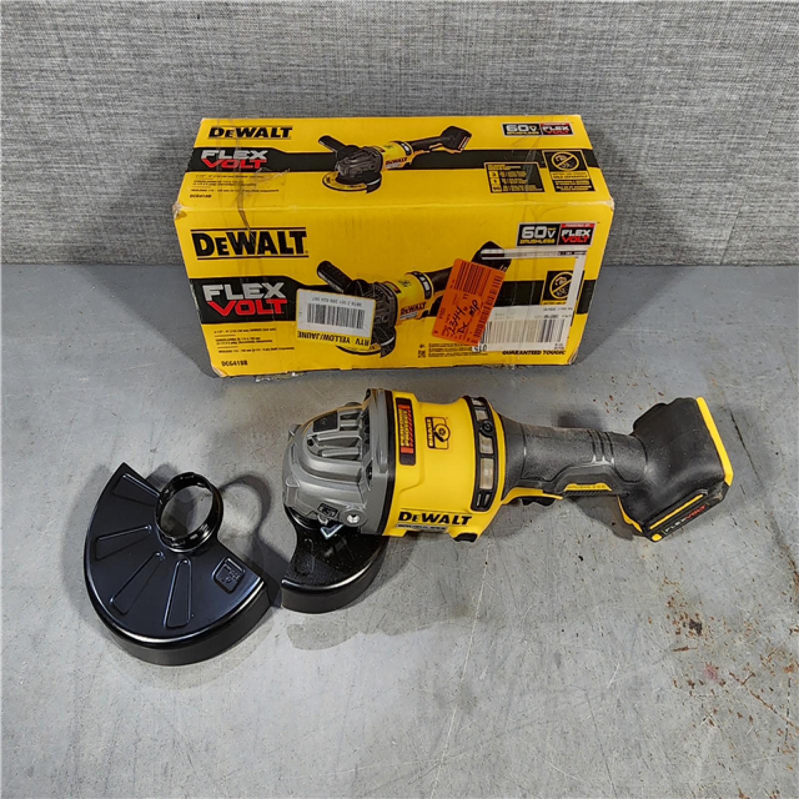 HOUSTON LOCATION - AS-IS (APPERS LIKE NEW) FLEXVOLT 60V MAX Cordless Brushless 4.5 in. to 6 in. Small Angle Grinder with Kickback Brake (Tool Only)