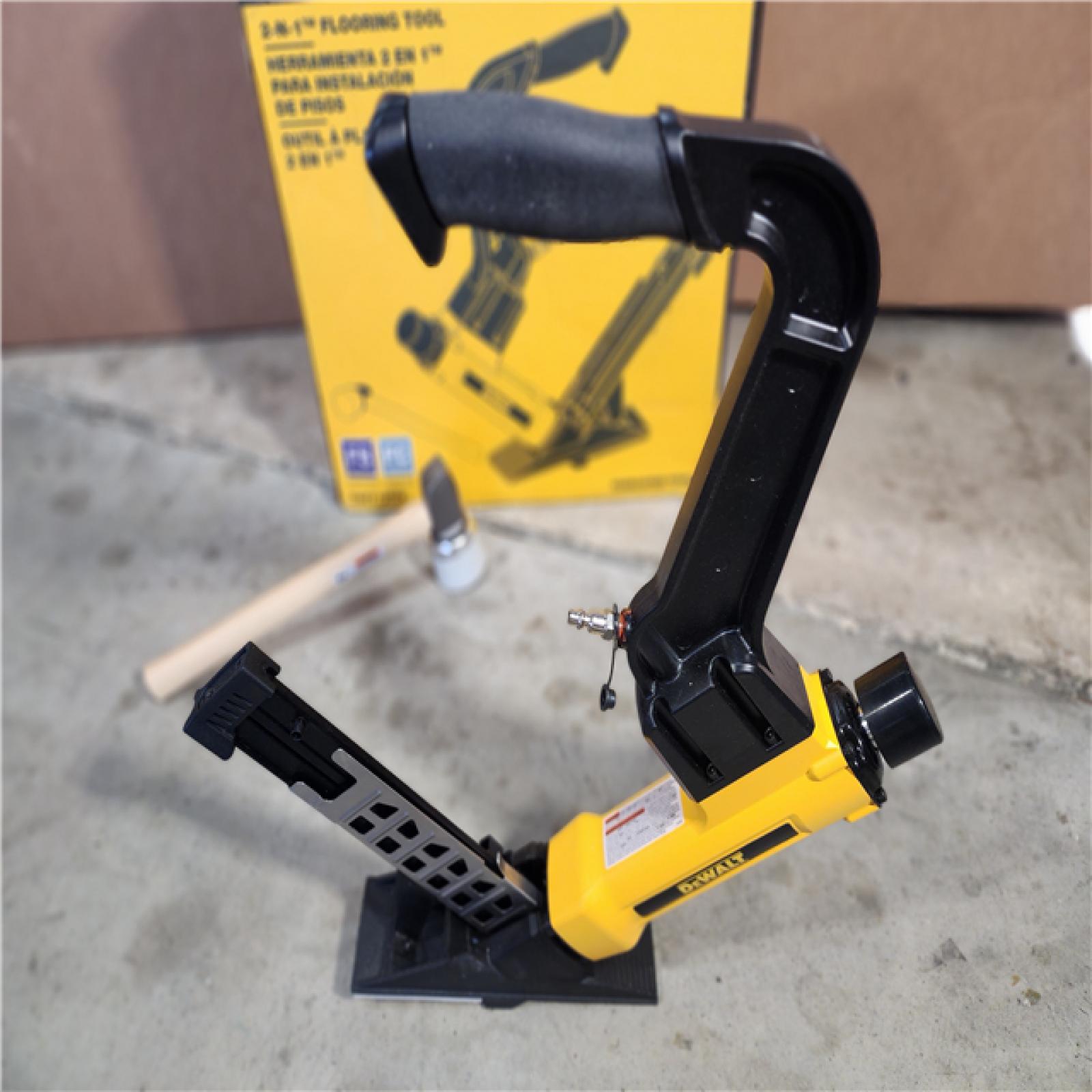 HOUSTON LOCATION - AS-IS DeWalt DWFP12569 15.5-Gauge and 16-Gauge 2-in-1 Pneumatic Flooring Tool