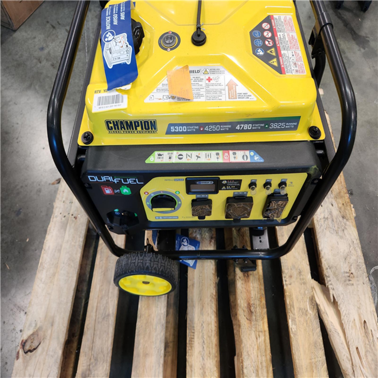 California AS-IS Champion Power Equipment 4250-Watt Recoil Start Duel Fuel Generator