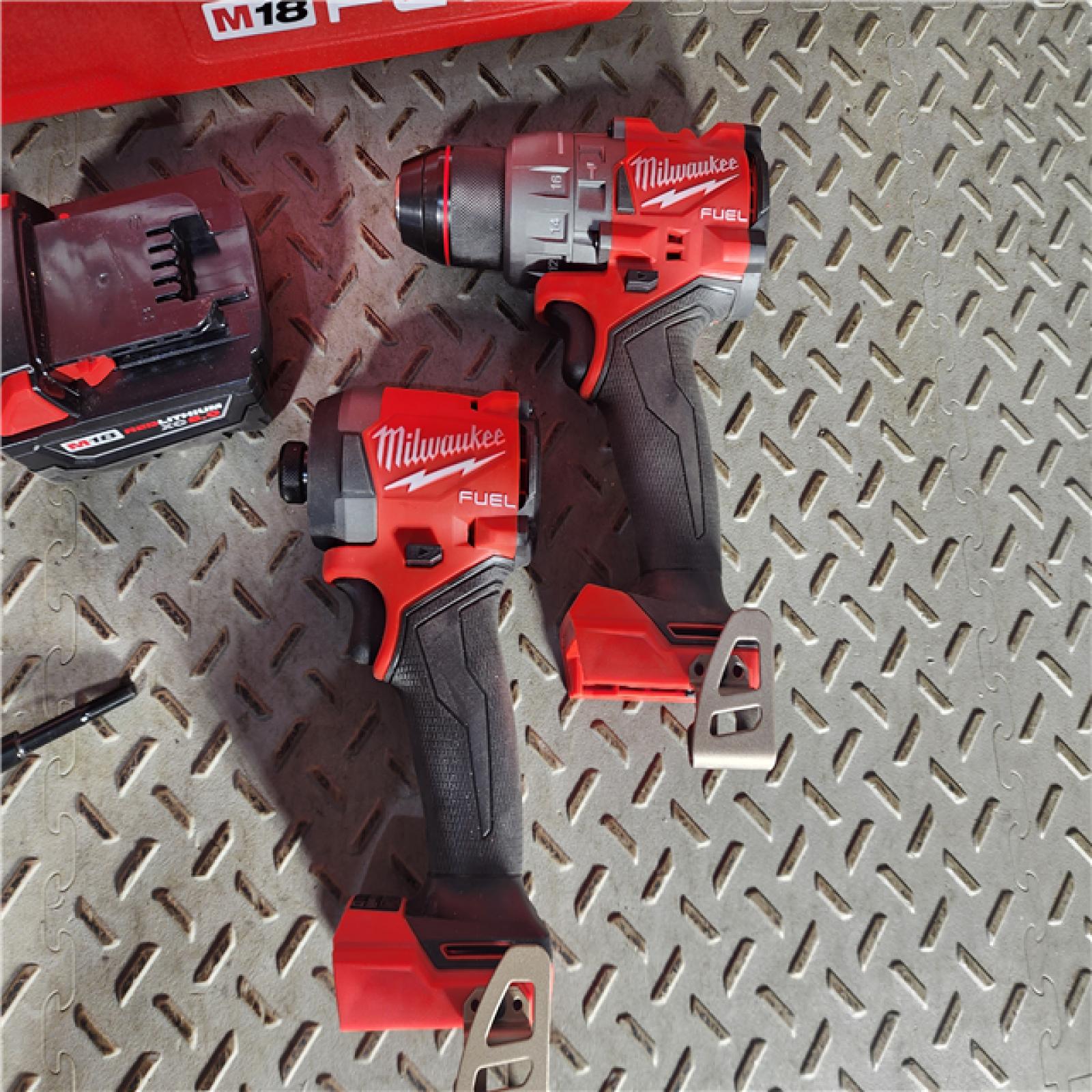 HOUSTON LOCATION - AS-IS (APPEARS LIKE NEW) M18 FUEL 18V Lithium-Ion Brushless Cordless Hammer Drill and Impact Driver Combo Kit (2-Tool) with 2 Batteries