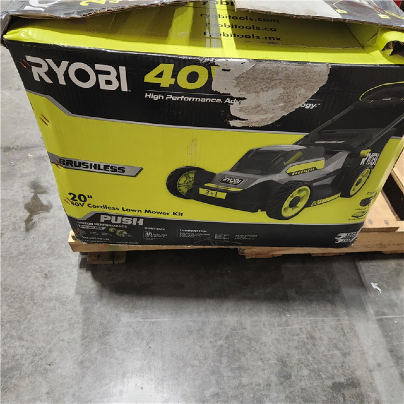 DALLAS LOCATION - AS-IS RYOBI 40V HP Brushless 20 in. Cordless Battery Walk Behind Push Mower with 6.0 Ah Battery and Charger