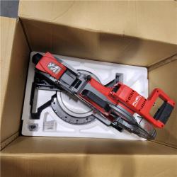 As-Is  Milwaukee M18 FUEL Cordless Brushless Dual-Bevel Sliding Compound 10 in. Miter Saw Kit