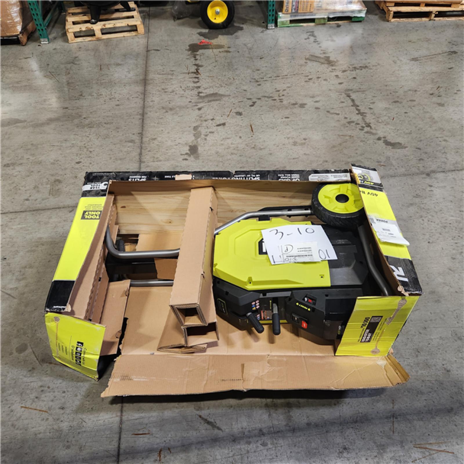 Dallas Location - As-Is RYOBI 40V HP Brushless 12-Ton Kinetic Battery Electric Log Splitter - Tool Only