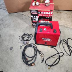 HOUSTON LOCATION - AS-IS Lincoln Electric Single Phase 140 Amp DC 115V Flux-Core & Stick MIG Welder - 90A/19V/20% Duty Cycle, 10.15 Long | Part #K2697-1