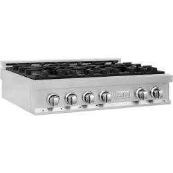 Phoenix Location NEW ZLINE Kitchen and Bath 36 in. 6 Burner Front Control Gas Cooktop in Stainless Steel RT36