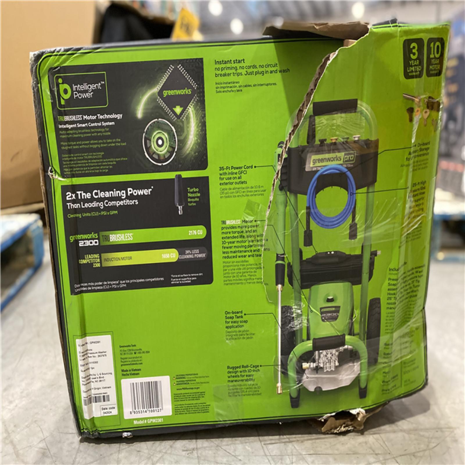 DALLAS LOCATION -Greenworks Pro 2300 PSI 1.2-GPM Cold Water Electric Pressure Washer