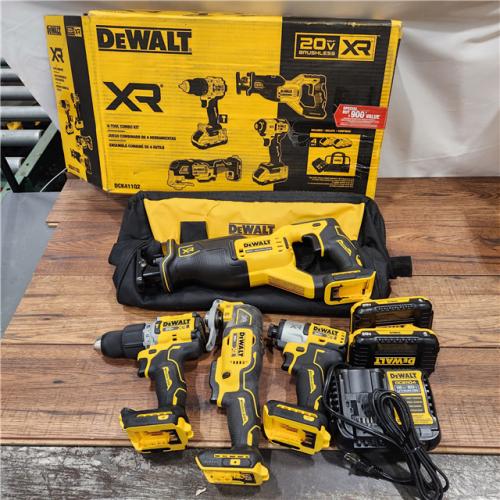 AS-IS DEWALT 20-Volt Maximum Lithium-Ion Cordless 4-Tool Combo Kit with (2) 4 Ah Batteries and Charger