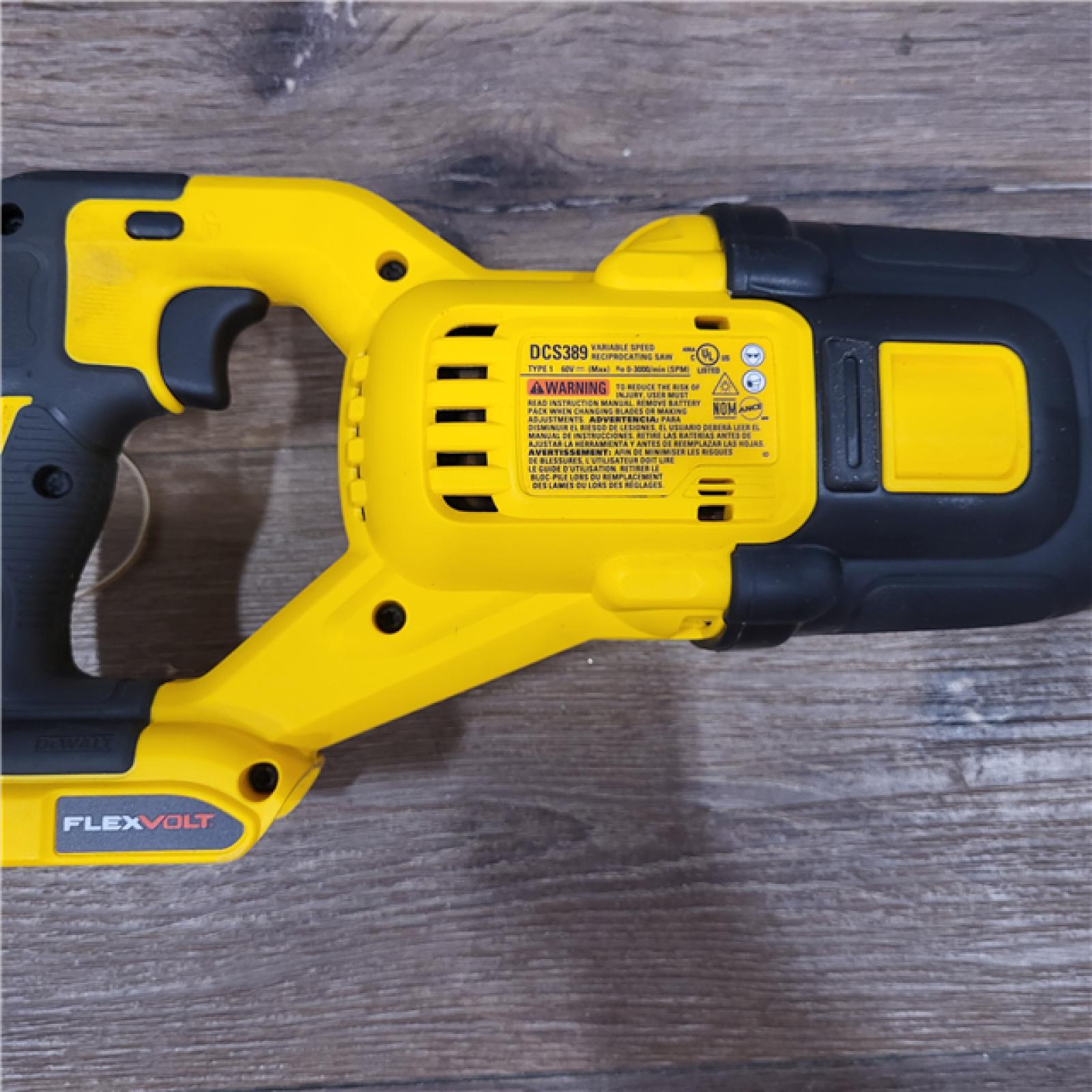 AS-IS DeWalt DCS389B FLEXVOLT 60V MAX Cordless Brushless Reciprocating Saw (Tool-Only)