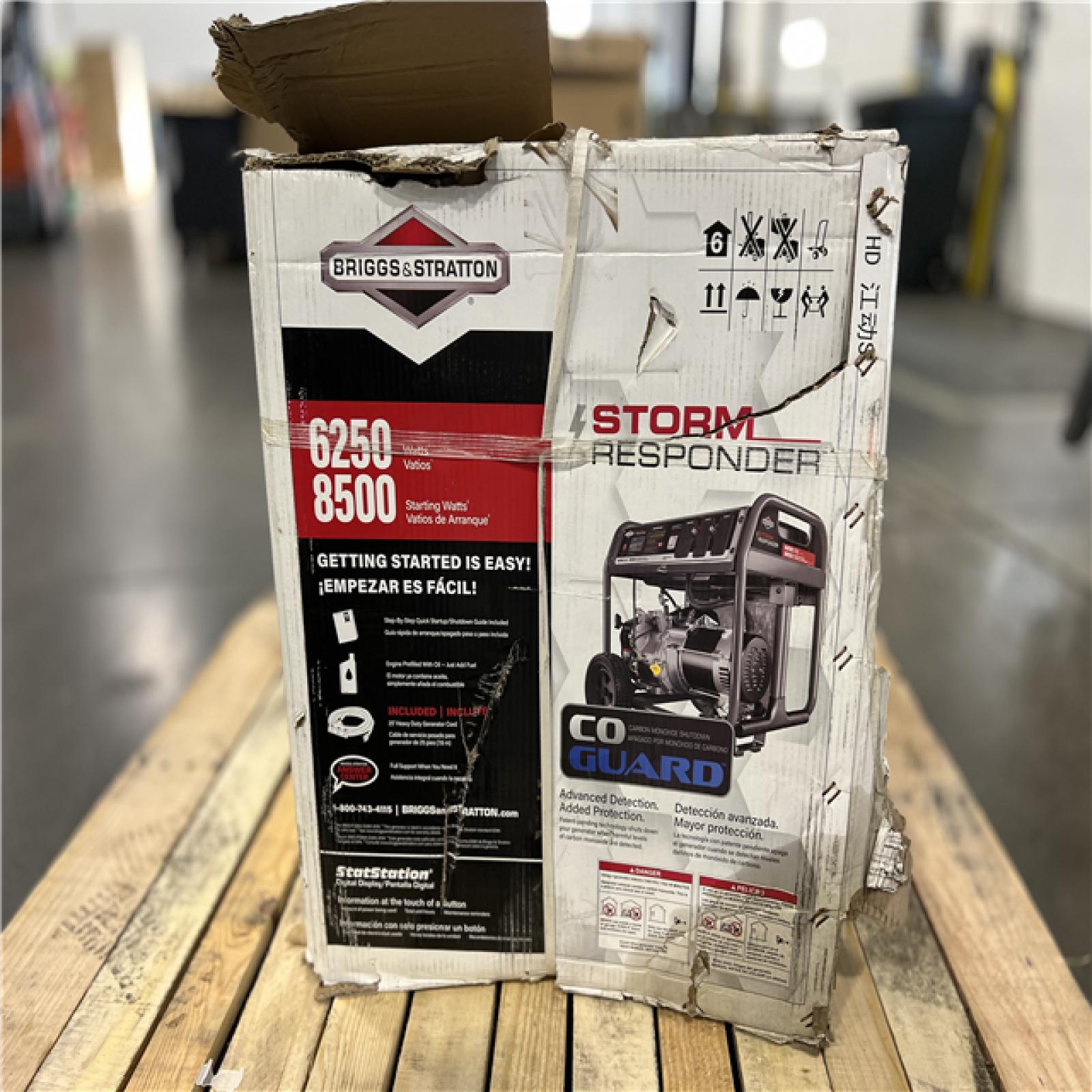 DALLAS LOCATION - NEW! - Briggs & Stratton Storm Responder 6,250-Watt Gasoline Powered Recoil Start Portable Generator with OHV Engine