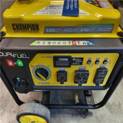 California AS-IS Champion Power Equipment 4250-Watt Recoil Start Duel Fuel Generator