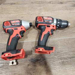 AS-IS Milwaukee M18 18V Cordless Brushed 2 Tool Drill/Driver and Impact Driver Kit