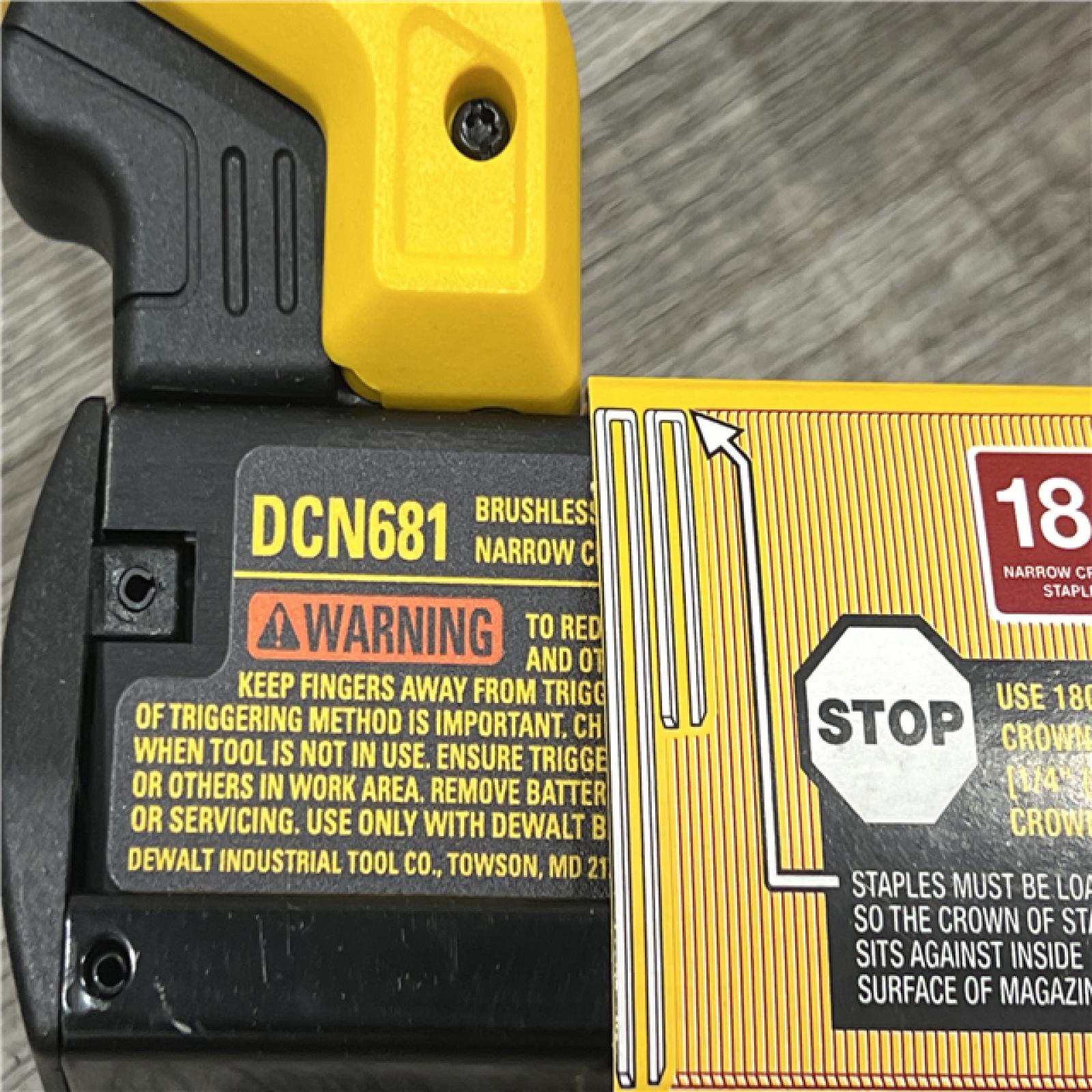 AS-IS DEWALT in Box DEWALT DCN681D1 20V 18Ga Stapler Kit