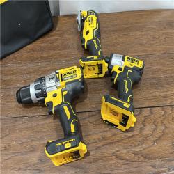 AS-IS20-Volt Lithium-Ion Cordless 3-Tool Combo Kit with FLEXVOLT 9 Ah and 20V 6 Ah Batteries and Charger