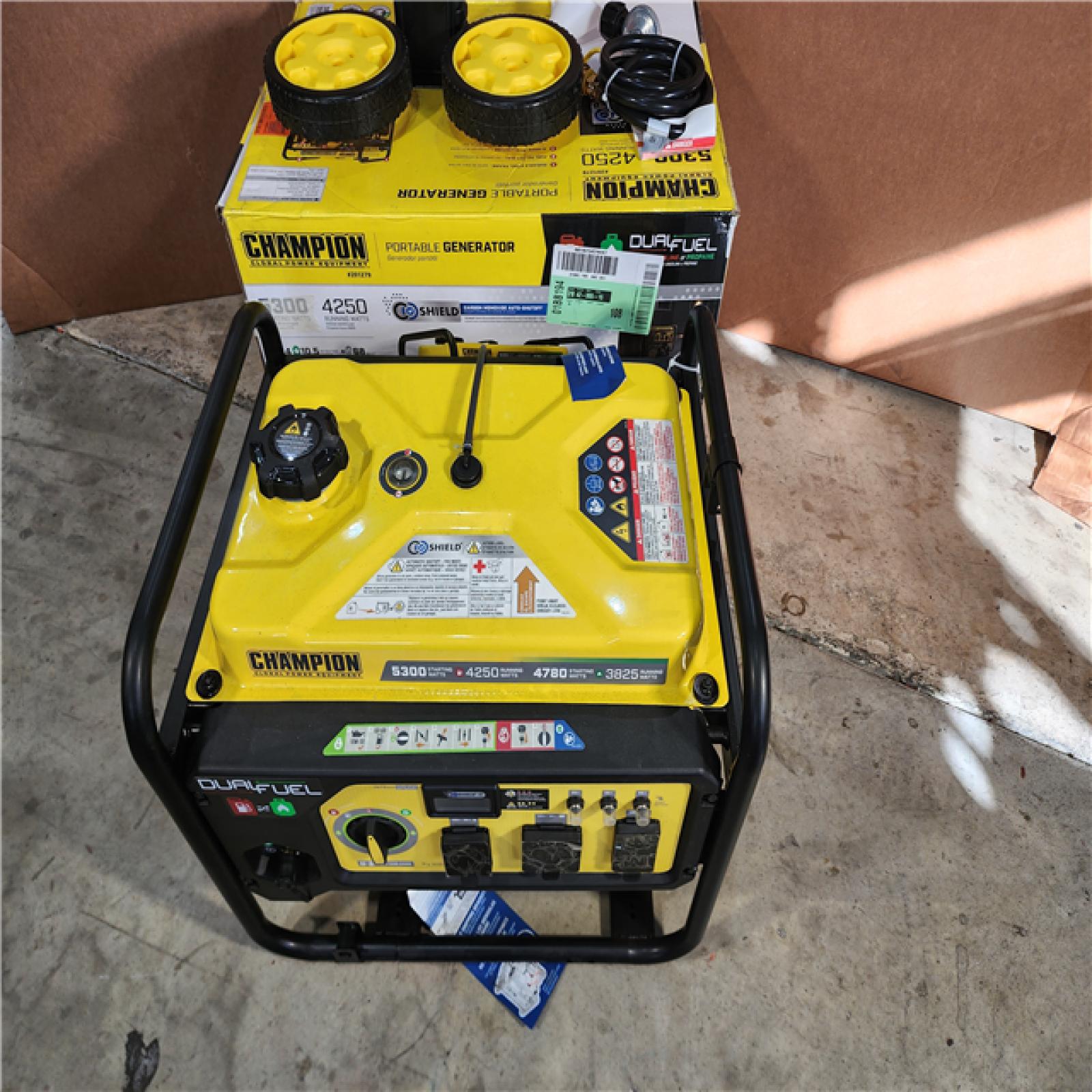 HOUSTON LOCATION - AS-IS (APPEARS LIKE NEW) 5300/4250-Watt Gasoline and Propane Powered Dual Fuel Portable Generator with CO Shield