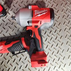 HOUSTON LOCATION - AS-IS M12/M18 12/18V Lithium-Ion Cordless 3/8 in. Ratchet and 1/2 in. High Torque Impact Wrench with Friction Ring Combo Kit