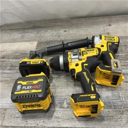 AS-IS DEWALT 20V MAX Cordless Brushless Hammer Drill/Driver 2 Tool Combo Kit with FLEXVOLT ADVANTAGE