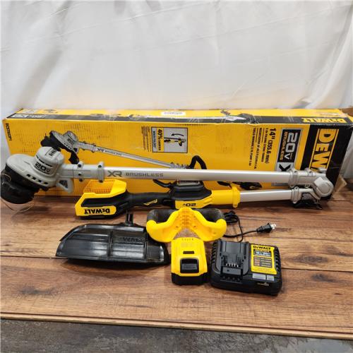 AS- IS DeWalt 20V MAX 14 in. Brushless Cordless Foldable String Trimmer Kit