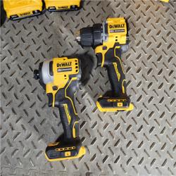 HOUSTON LOCATION - AS-IS DEWALT ATOMIC 20-Volt MAX Lithium-Ion Cordless Combo Kit (2-Tool) with (2) 2.0Ah Batteries, Charger and Bag