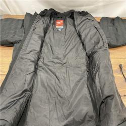 AS IS Milwaukee M12 12V Mens Heated Axis Hooded Jacket with Battery, Black, Size XL - M102B-21XL