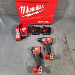 HOUSTON LOCATION - AS-IS Milwaukee M18 FUEL 18V Lithium-Ion Brushless Cordless Hammer Drill and Impact Driver Combo Kit (2-Tool) with 2 Batteries