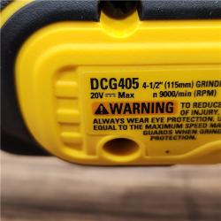 AS-IS DeWalt DCG405B 20V Max XR 4.5-Inch Slide Switch Small Angle Grinder (Tool Only)