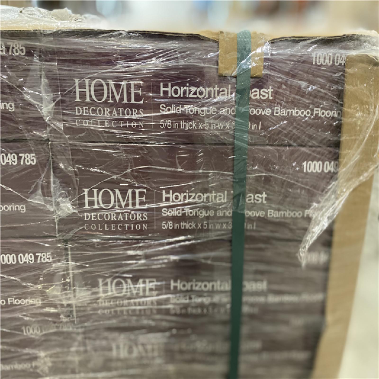 DALLAS LOCATION - Home Decorators Collection Horizontal Toast 5/8 in. T x 5 in. W x 38.59 in. L Solid Bamboo Flooring(24.12 sqft / case) -PALLET (12 UNITS)