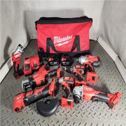 HOUSTON LOCATION - AS-IS Milwaukee 6 Tool Combo Kit W/ (2) Battery & Charger