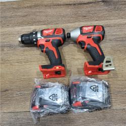 LIKE NEW! Milwaukee M18 18V Cordless Brushed 2 Tool Drill/Driver and Impact Driver Kit