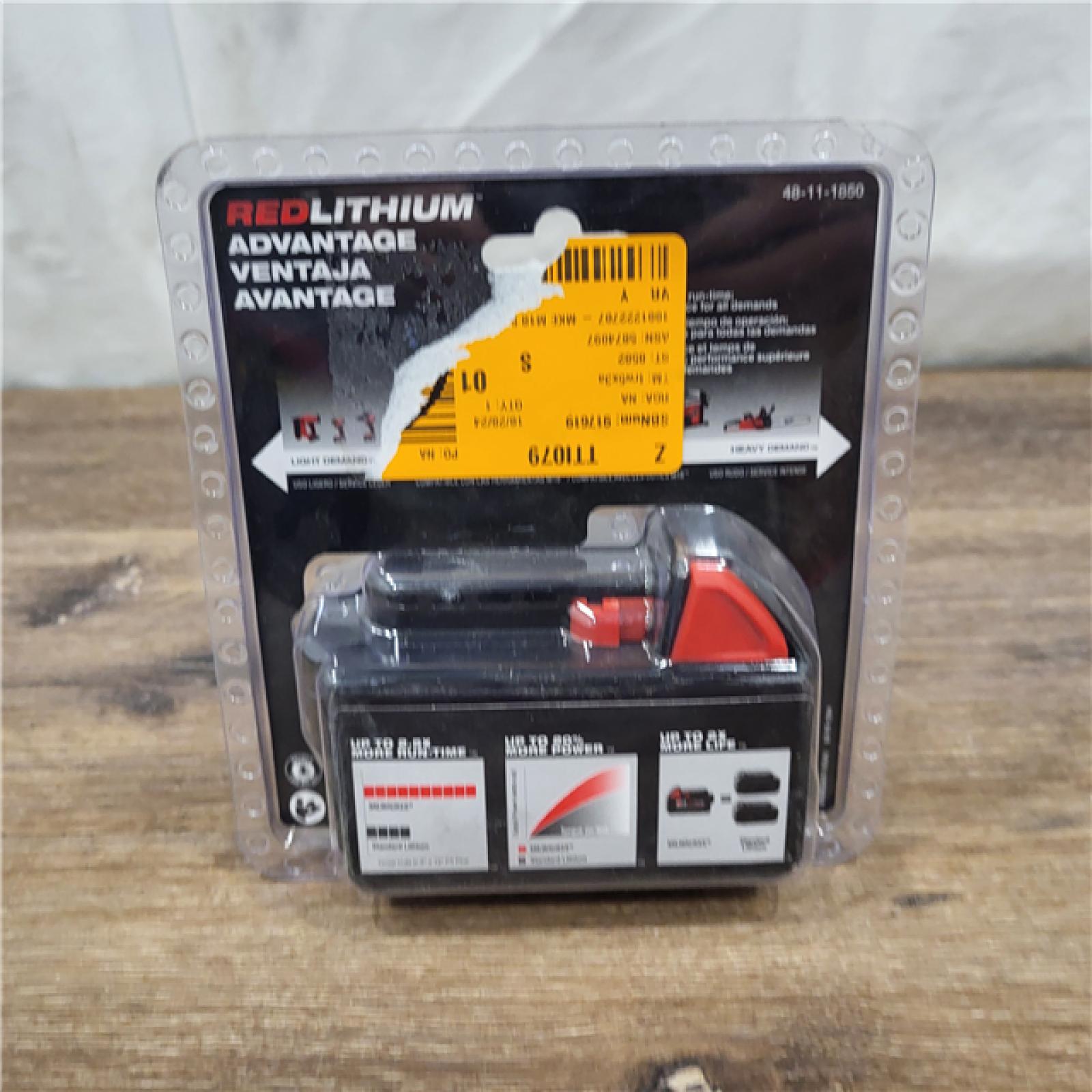 AS-IS Milwaukee 48-11-1850R M18 18V REDLITHIUM XC5.0 Oil Resistant Battery