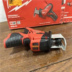 AS-ISMilwaukee 2420-21 - M12 Fuel Hackzall 1/2  12V 1.5Ah Cordless Straight Handle Reciprocating Saw Kit