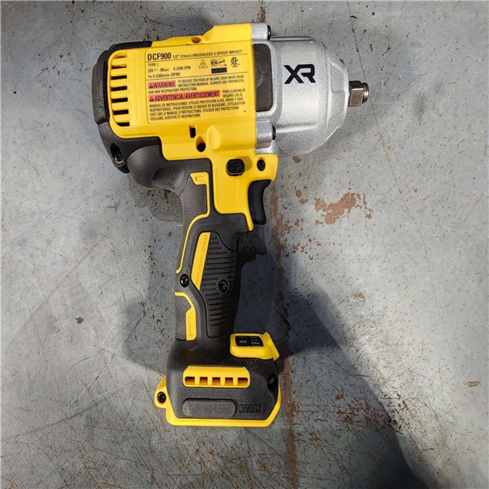 HOUSTON LOCATION - AS-IS (APPEARS LIKE NEW) DEWALT 20V MAX* XR 1/2  High Torque Impact Wrench with Hog Ring Anvil