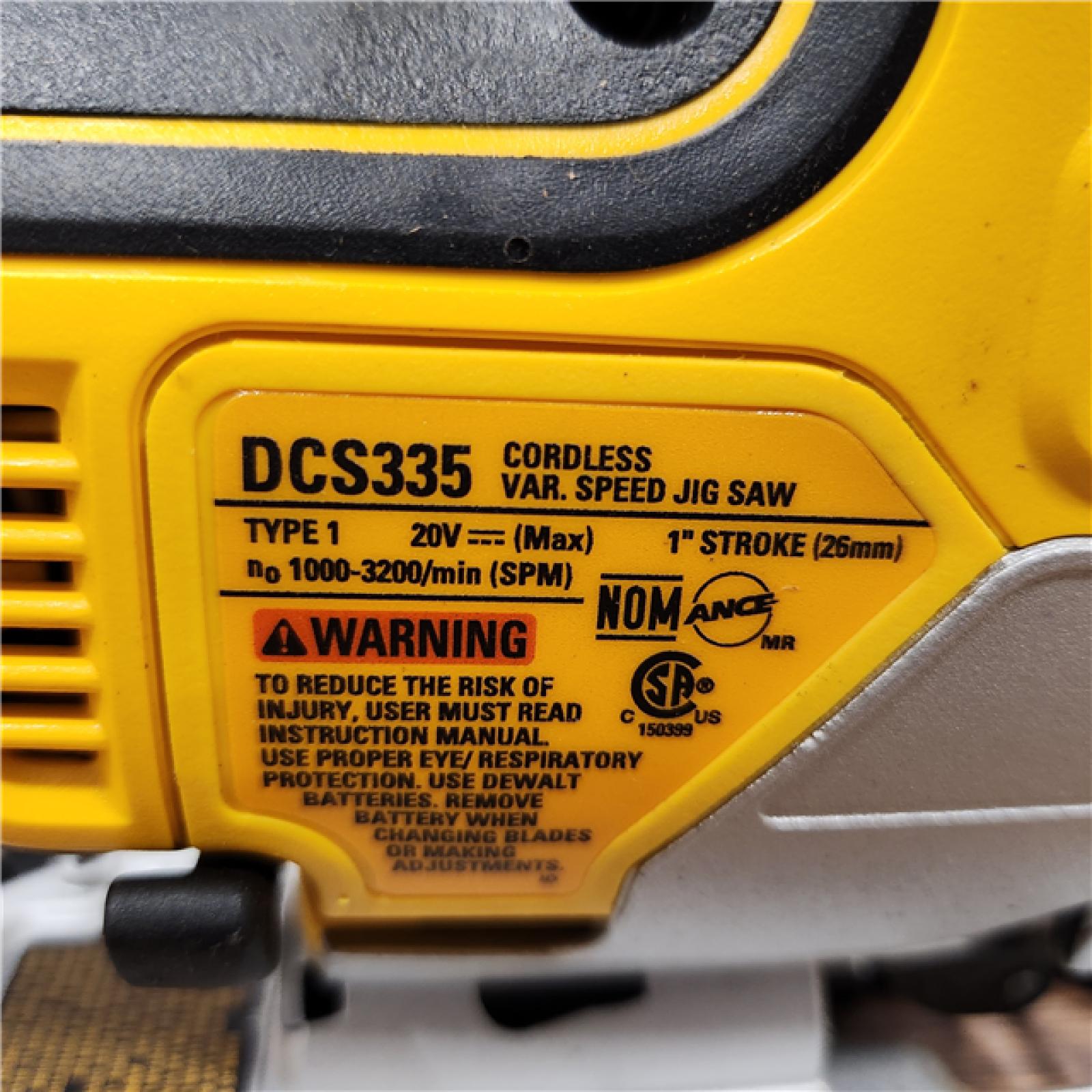 AS-IS DEWALT 20V MAX XR Cordless Barrel Grip Jigsaw (Tool Only)