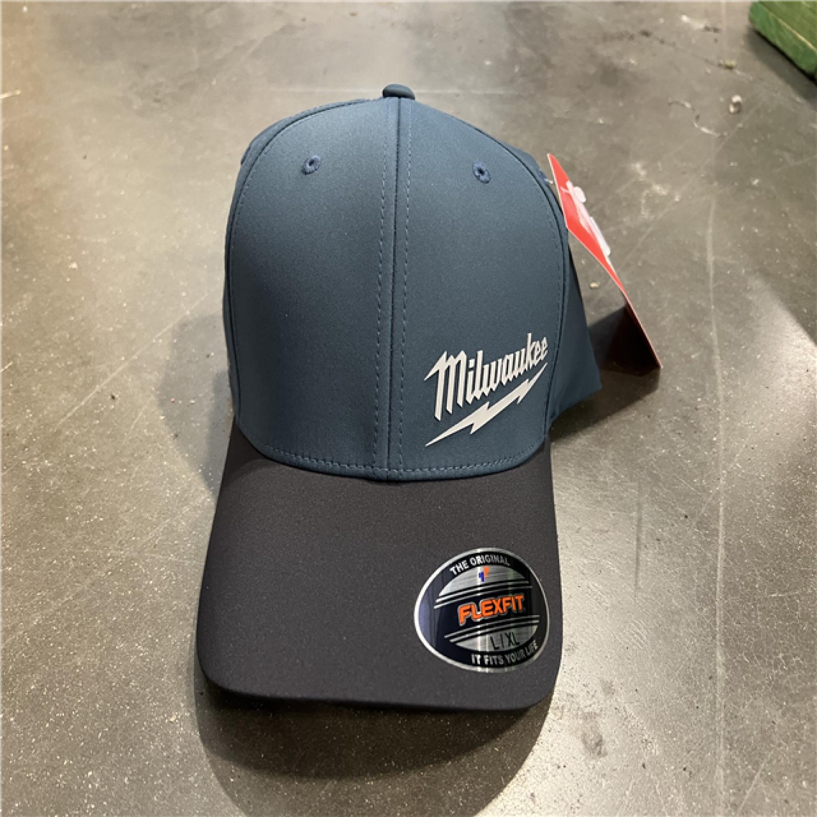 NEW!  Milwaukee 507BL-LXL WORKSKIN Blue Fitted Hat L/XL LOT OF 5