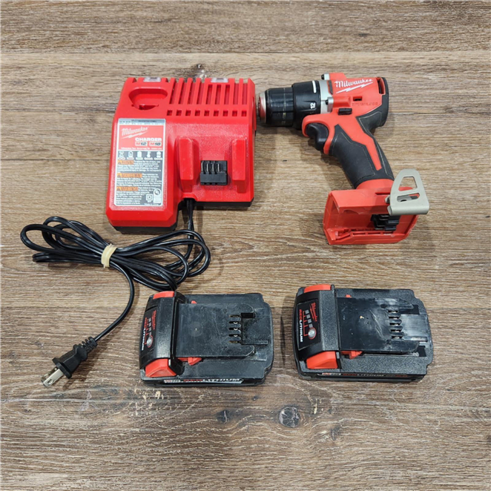 AS-IS Milwaukee M18 Compact Cordless Brushless 1 Tool Drill and Driver Kit