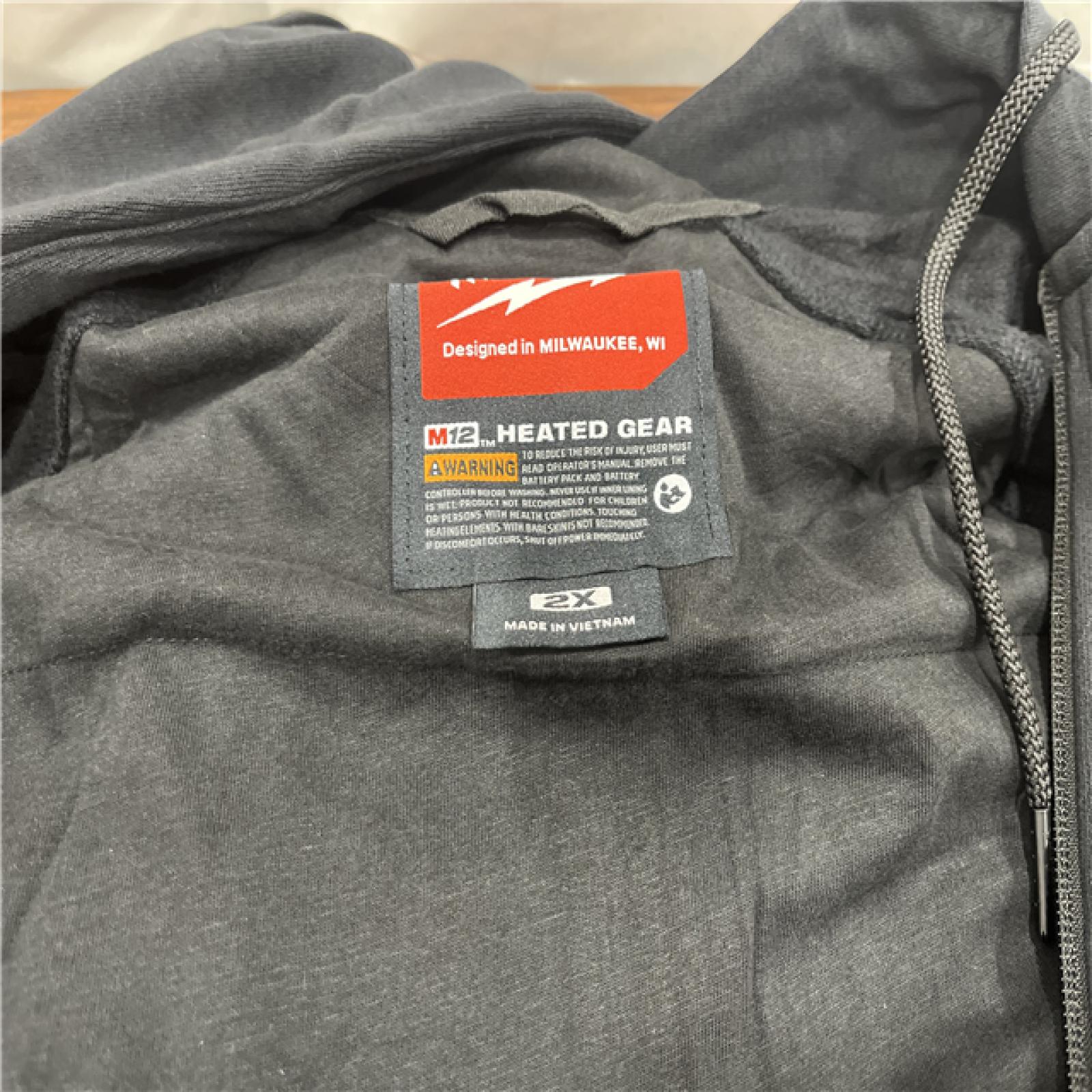 AS-ISMilwaukee 2X-Large M12 12-Volt Lithium-Ion Cordless Black Heated Jacket Hoodie Kit