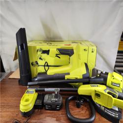 AS-IS RYOBI ONE+ 18V Cordless String Trimmer/Edger and Jet Fan Blower (2-Tool) Combo Kit