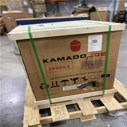 DALLAS LOCATION - Kamado Joe Classic Joe I 18 in. Charcoal Grill in Red with Cart, Side Shelves, Grate Gripper, and Ash Tool