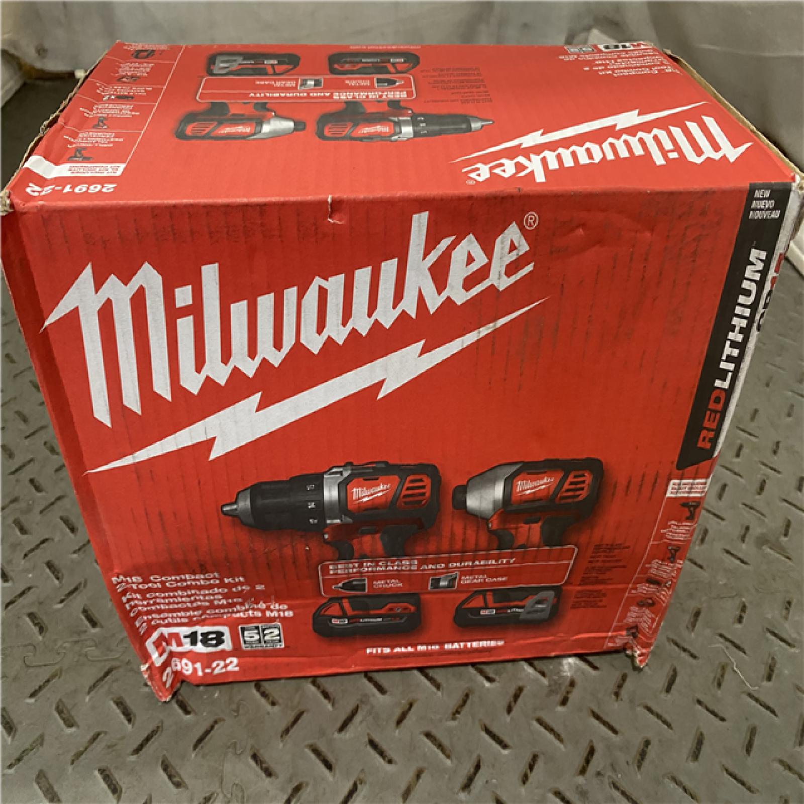 Houston location AS-IS Milwaukee Electric Tools 2691-22 MILWAUKEE M18 COMBO KITS LIKE NEW