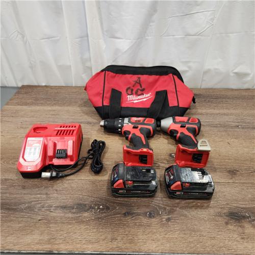 AS-IS Milwaukee M18 18V Cordless Brushed 2 Tool Drill/Driver and Impact Driver Kit