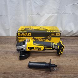 AS-IS DeWalt 20V MAX XR Cordless Brushless 4.5 in. Slide Switch Small Angle Grinder with Kickback Brake (Tool Only)