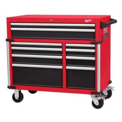 Houston Location - AS-IS Milwaukee 41in High Capacity Industrial 10-Drawer Steel Storage Cabinet