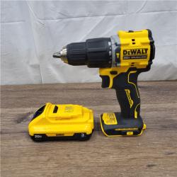 AS-IS ATOMIC 20-Volt Lithium-Ion Cordless 1/2 in. Compact Hammer Drill with 3.0Ah Battery, Charger and Bag