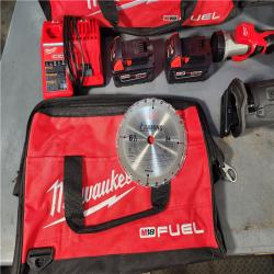 HOUSTON LOCATION - AS-IS MILWAUKEE 7 TOOL COMBO KIT W/ (2) 5.0 AH BATTERY, (2) CARRYING BAG & CHARGER