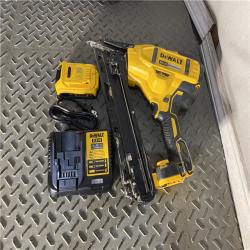 Houston location AS-IS DEWALT 20V MAX XR 15 Ga. Cordless 34 Deg Nailer 20 V